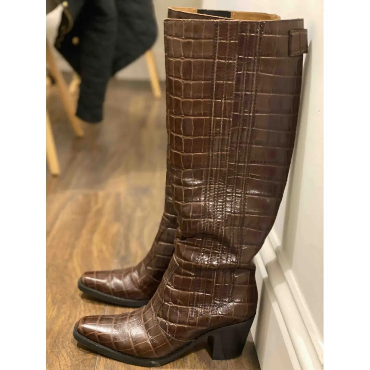 Buy Ganni FW19 leather western boots online
