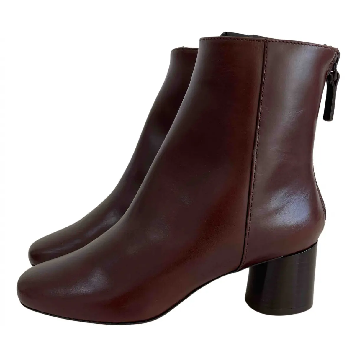 Fall Winter 2020 leather ankle boots Sandro
