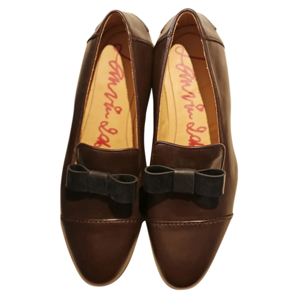 Brown Leather Flats Lanvin