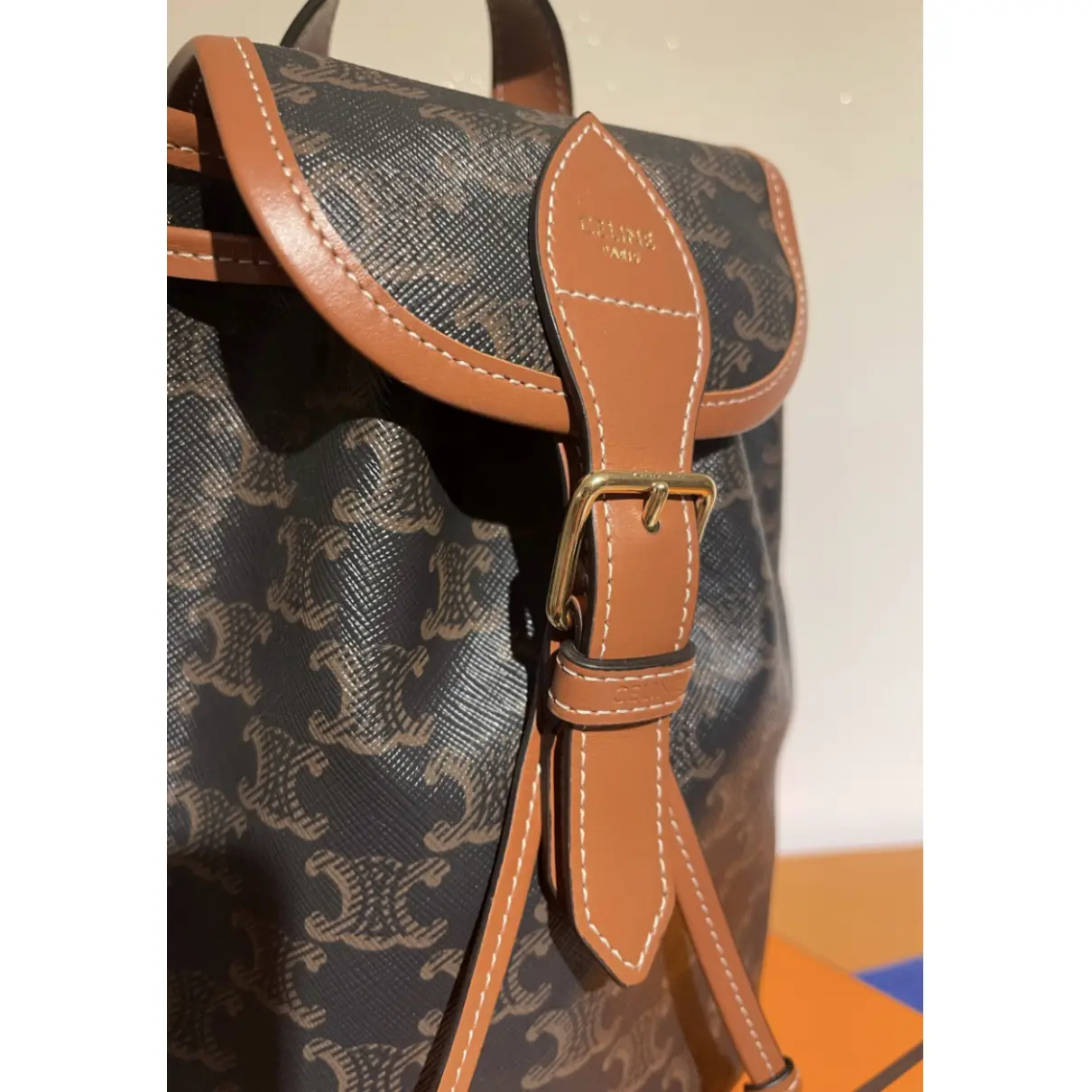 Buy Celine Folco leather backpack online