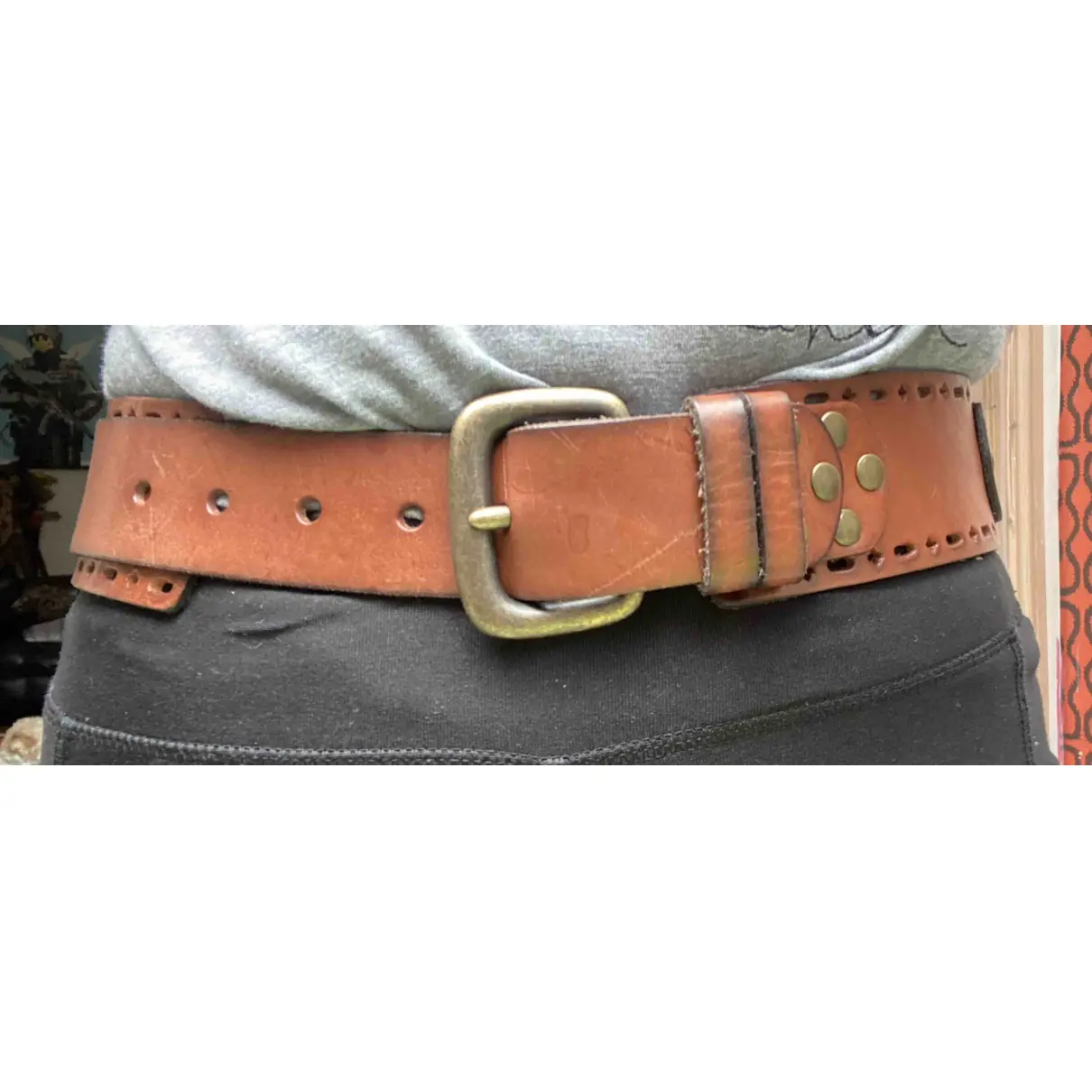 Leather belt Fossil