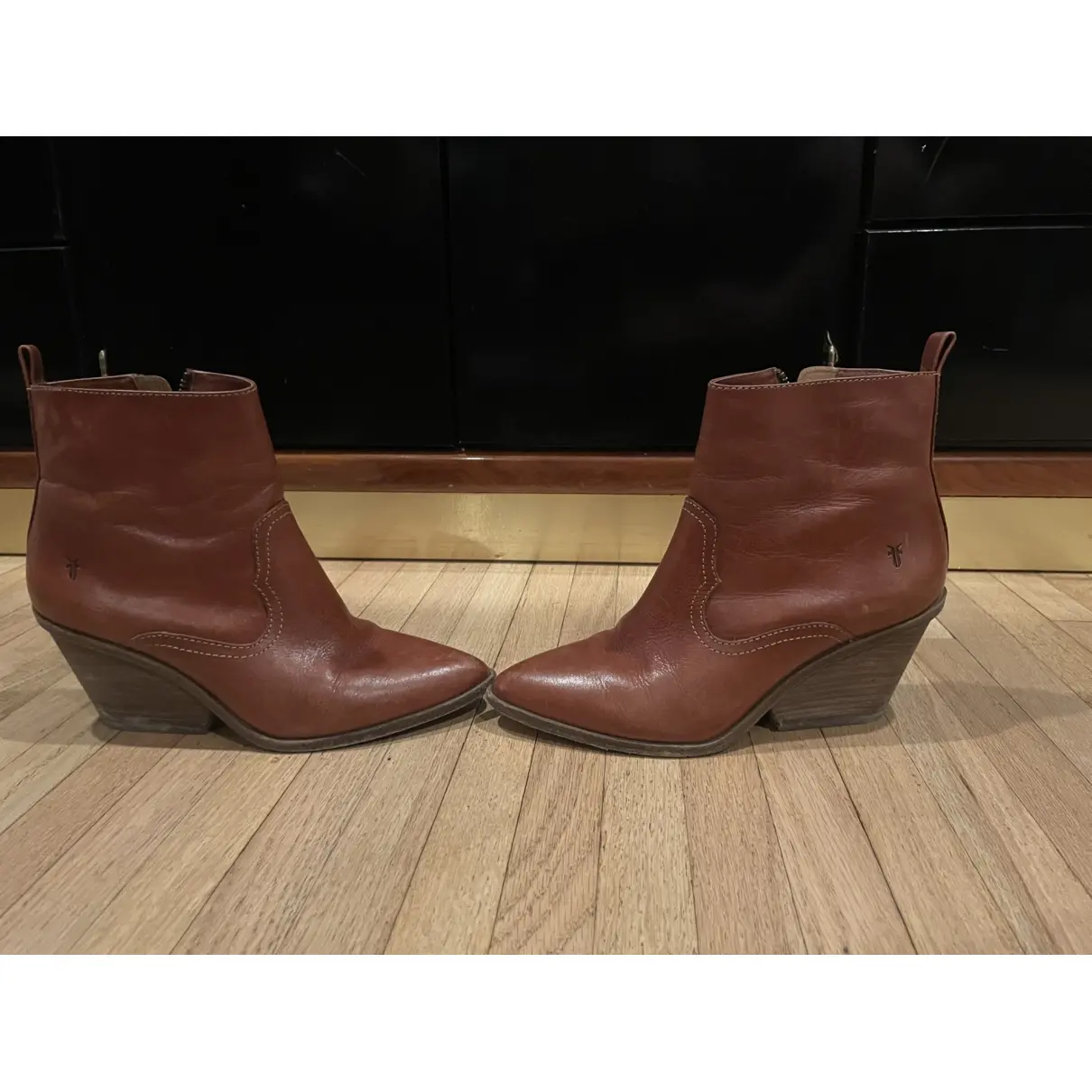 Leather western boots Frye