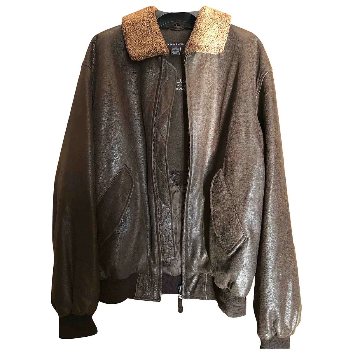 Leather jacket Gant