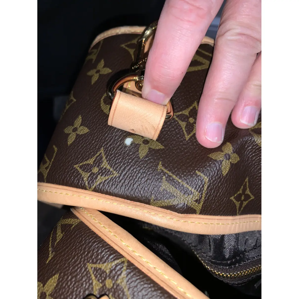 Garment leather travel bag Louis Vuitton