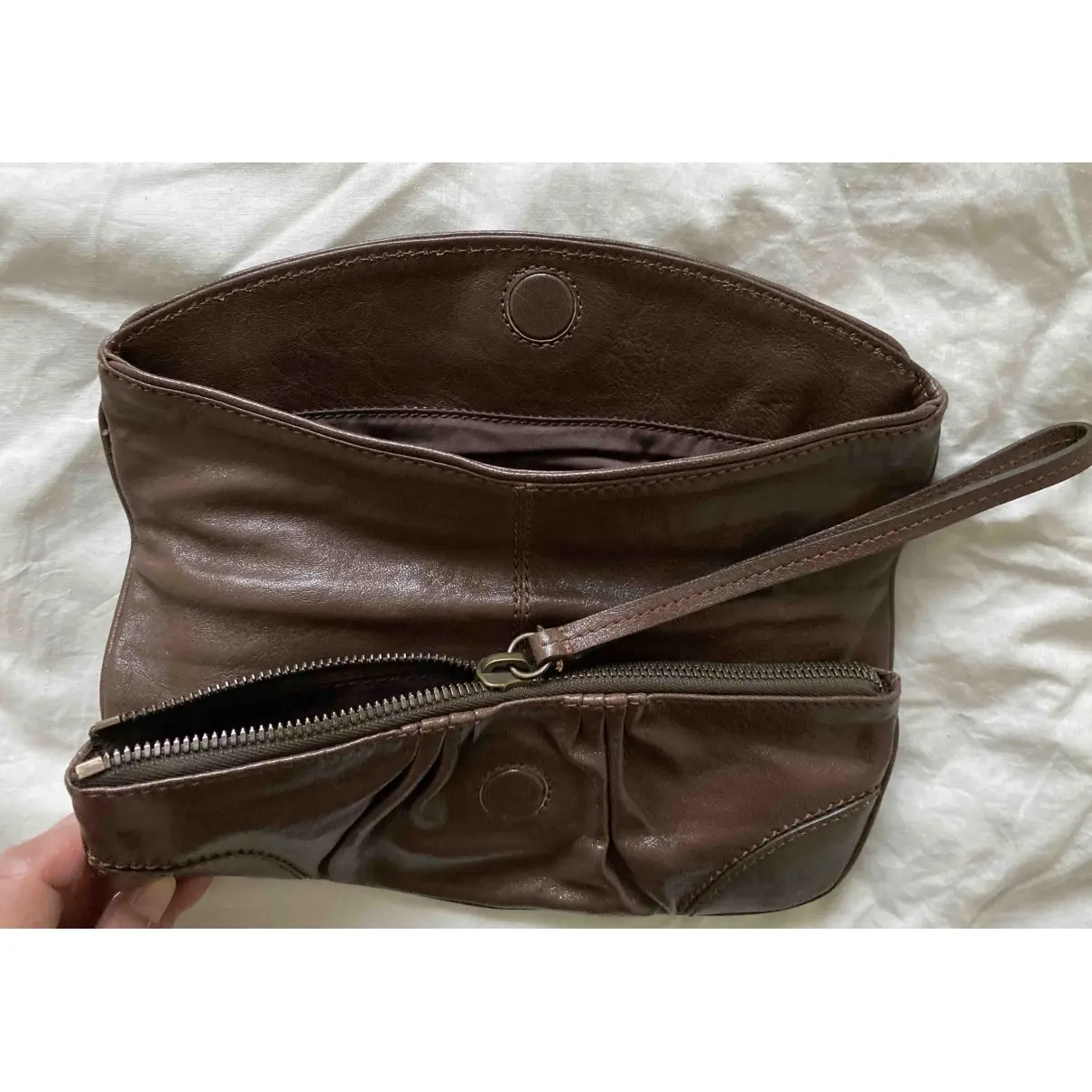Leather clutch bag Gerard Darel