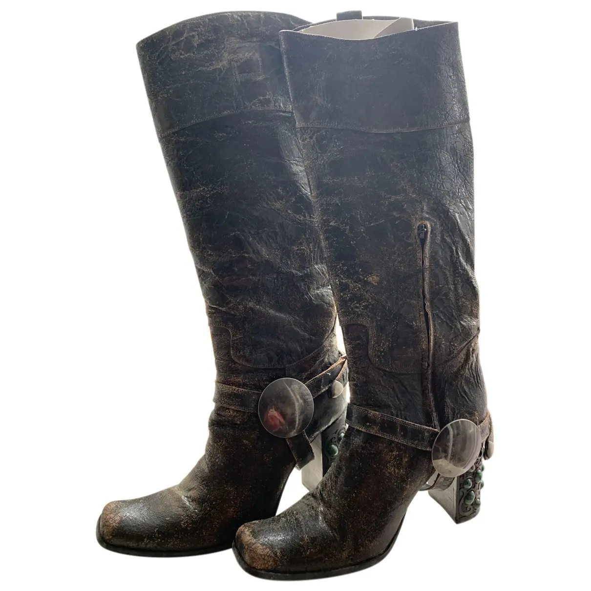 Leather cowboy boots GIANNI BARBATO
