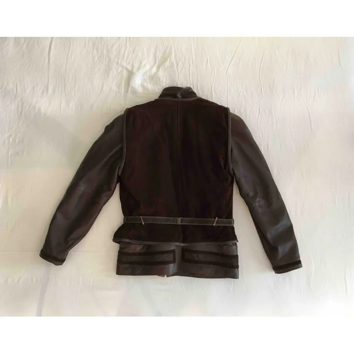 Leather biker jacket Gianni Versace - Vintage