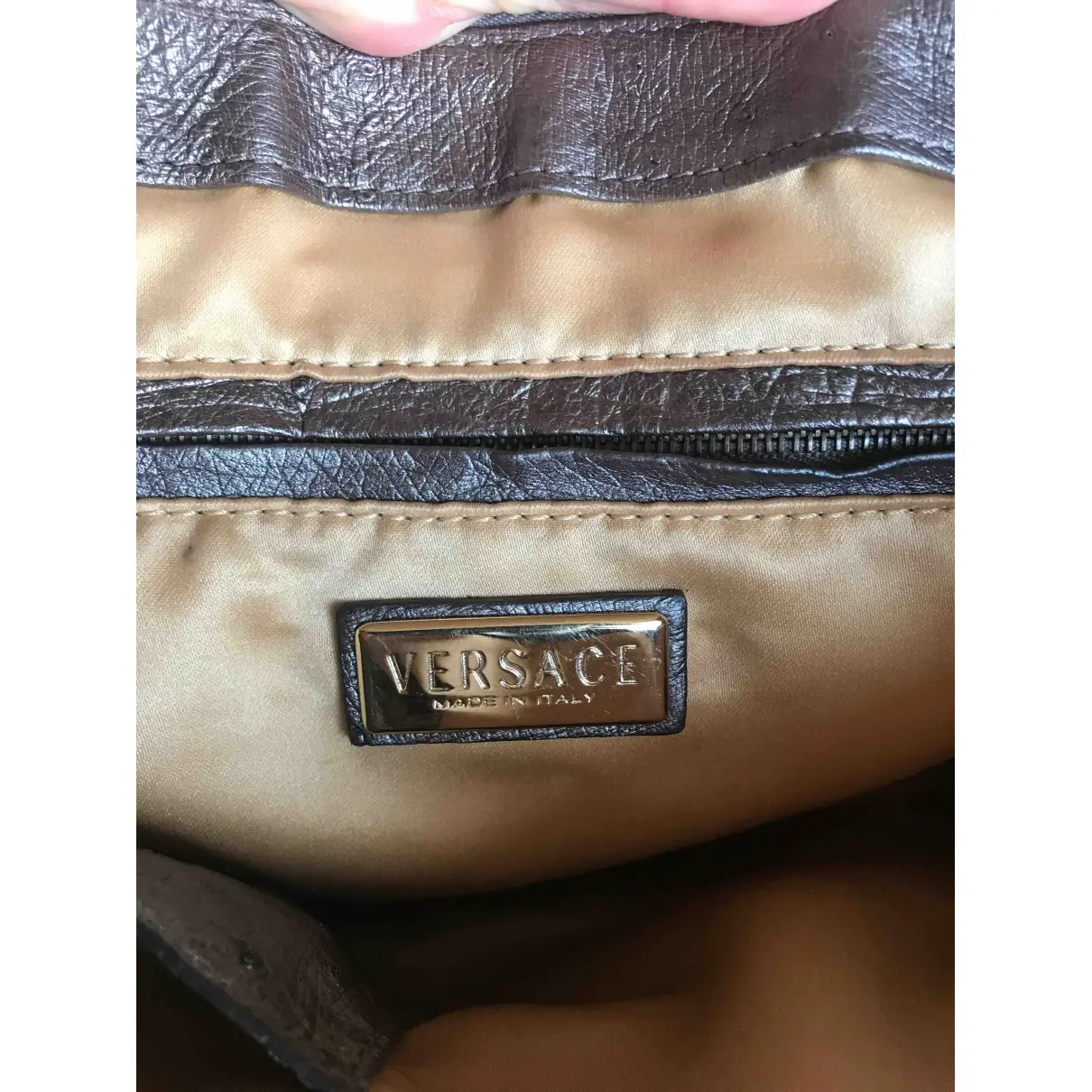 Leather handbag Gianni Versace