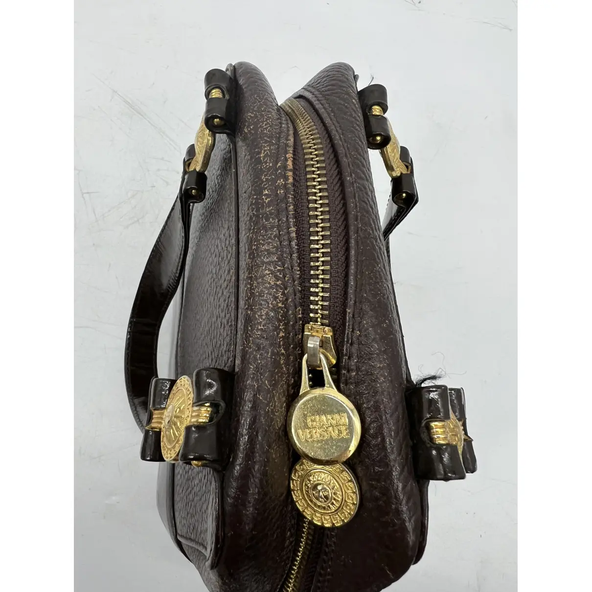Leather satchel Gianni Versace - Vintage