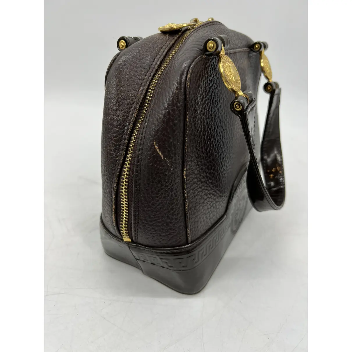 Leather satchel Gianni Versace - Vintage