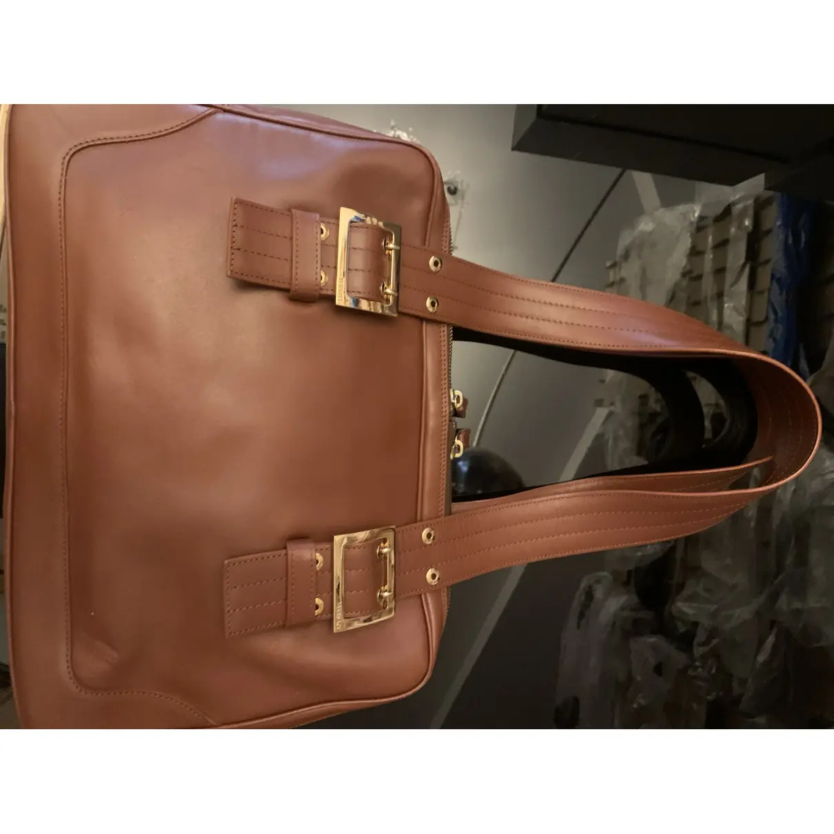 Leather handbag Gianni Versace