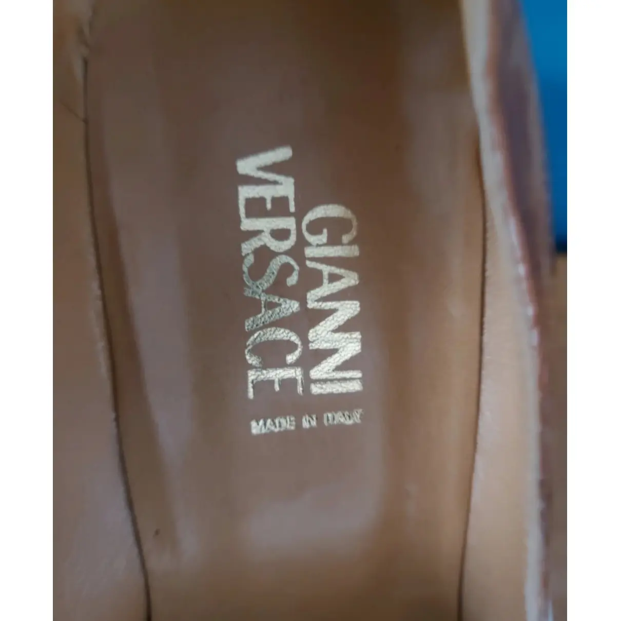 Leather heels Gianni Versace