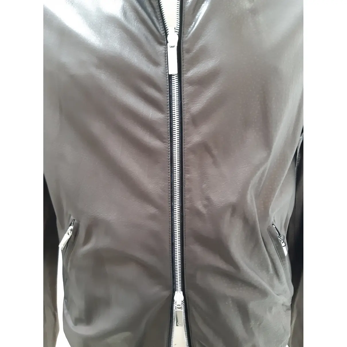 Leather jacket Giorgio Armani