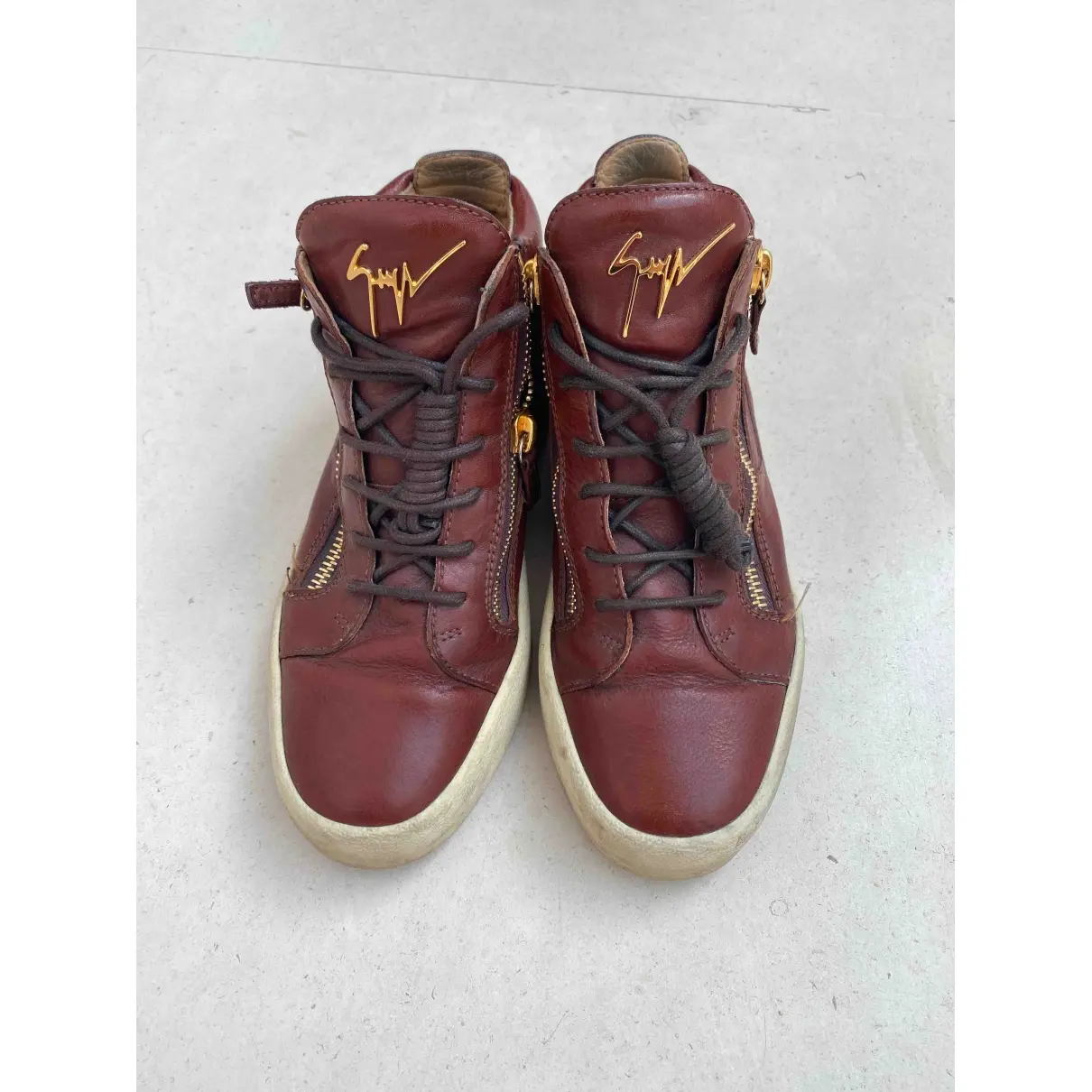 Giuseppe Zanotti Leather high trainers for sale