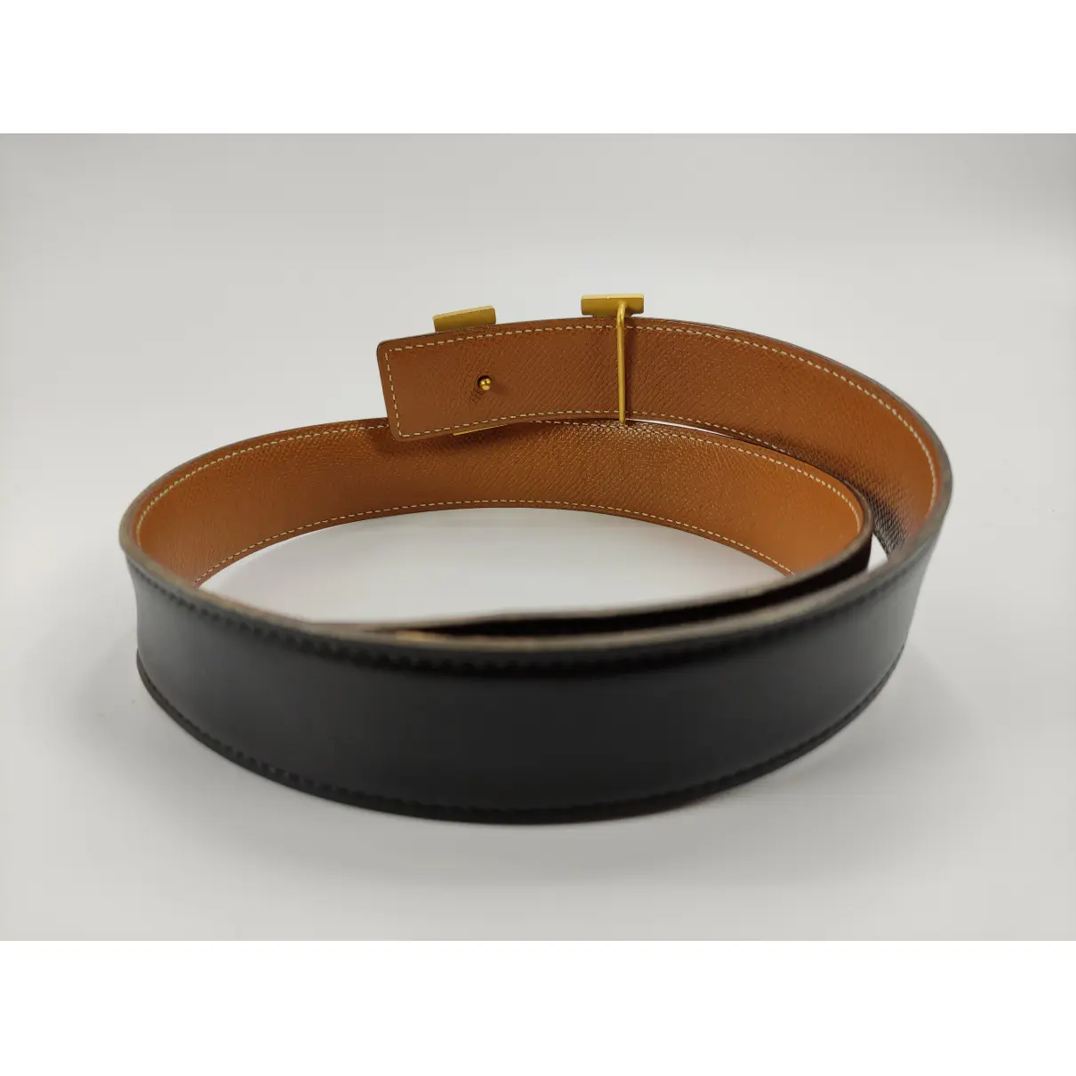 H leather belt Hermès - Vintage