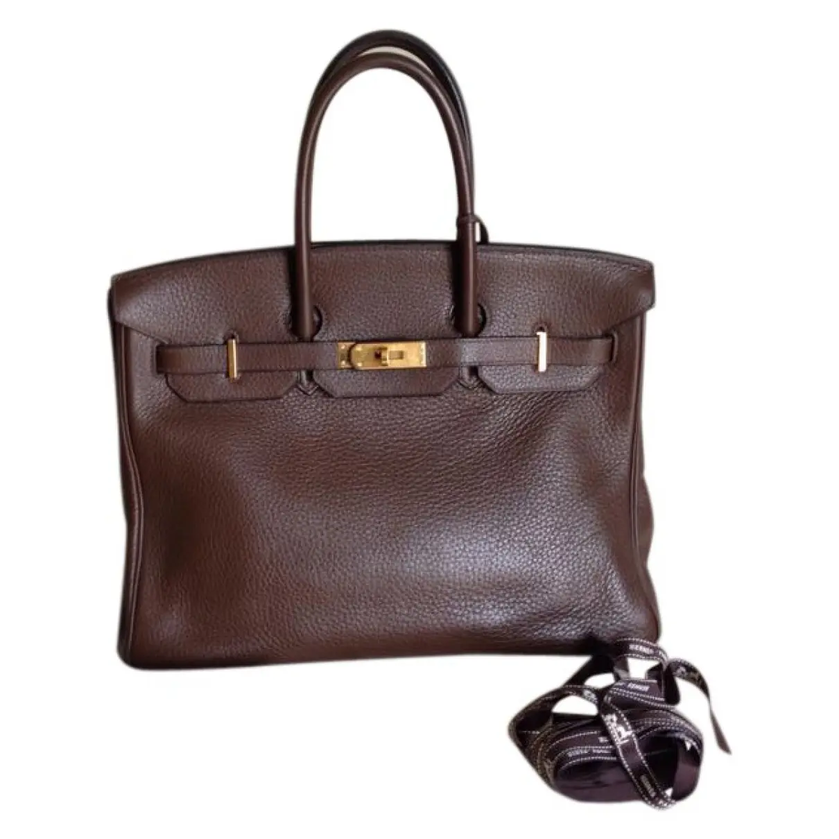 Brown Leather Handbag Birkin Hermès