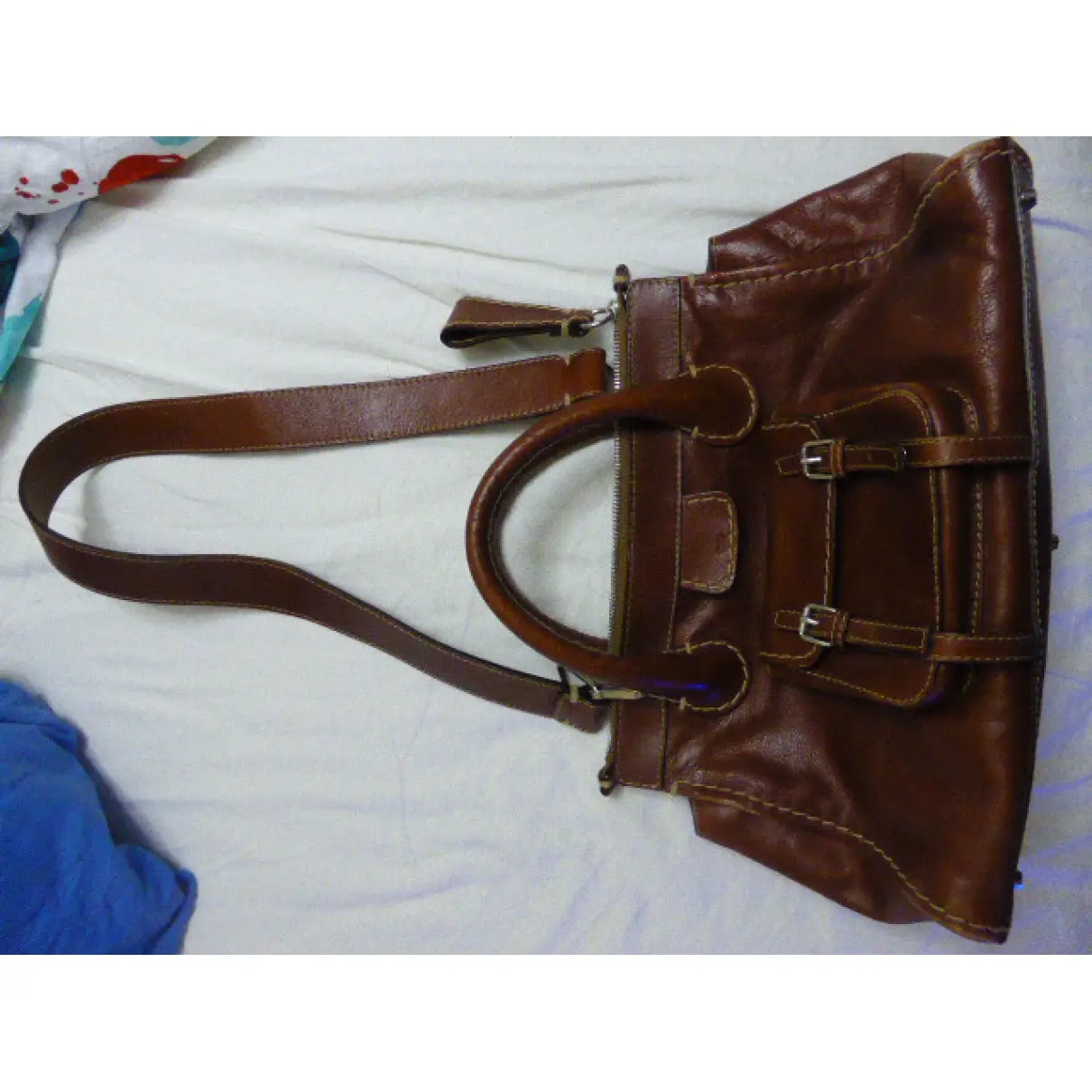 Chloé Brown Leather Handbag Edith for sale