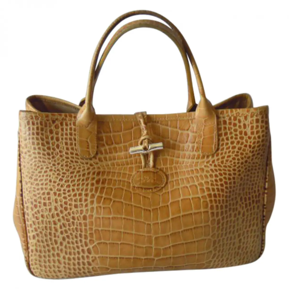 Brown Leather Handbag Longchamp