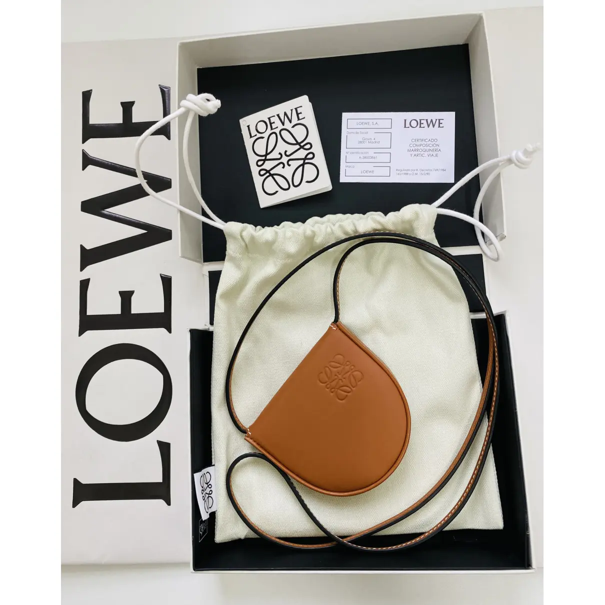 Heel leather crossbody bag Loewe