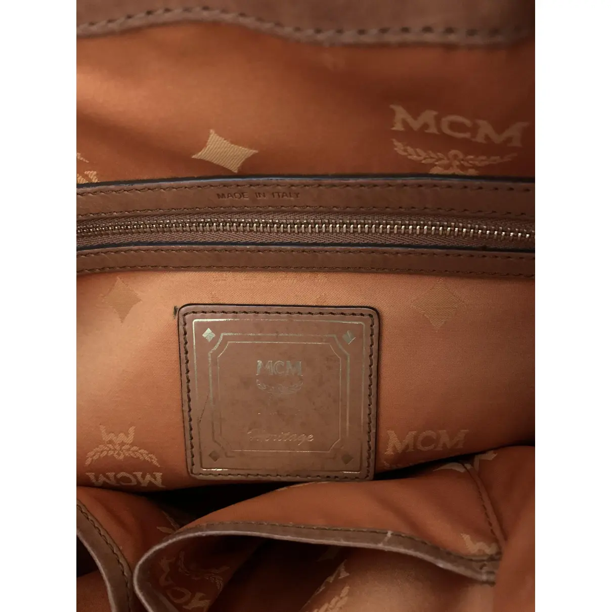 Heritage Drawstring leather backpack MCM