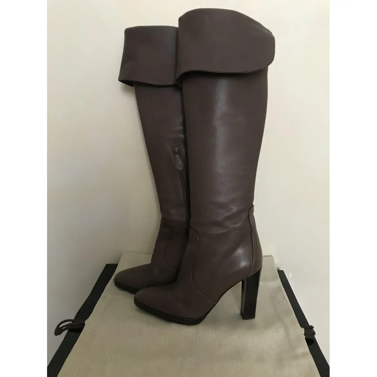 Leather riding boots Hermès
