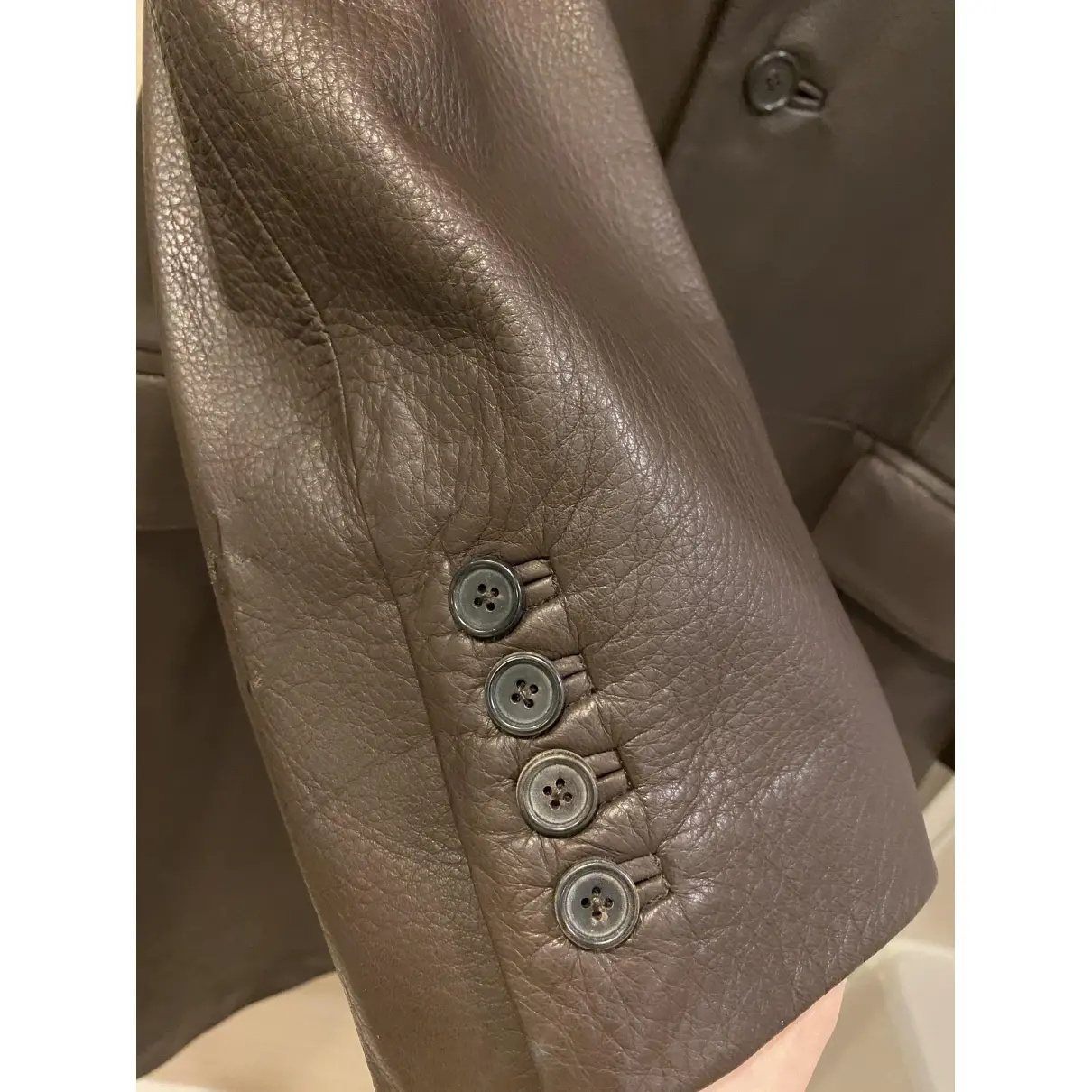Leather coat Hermès