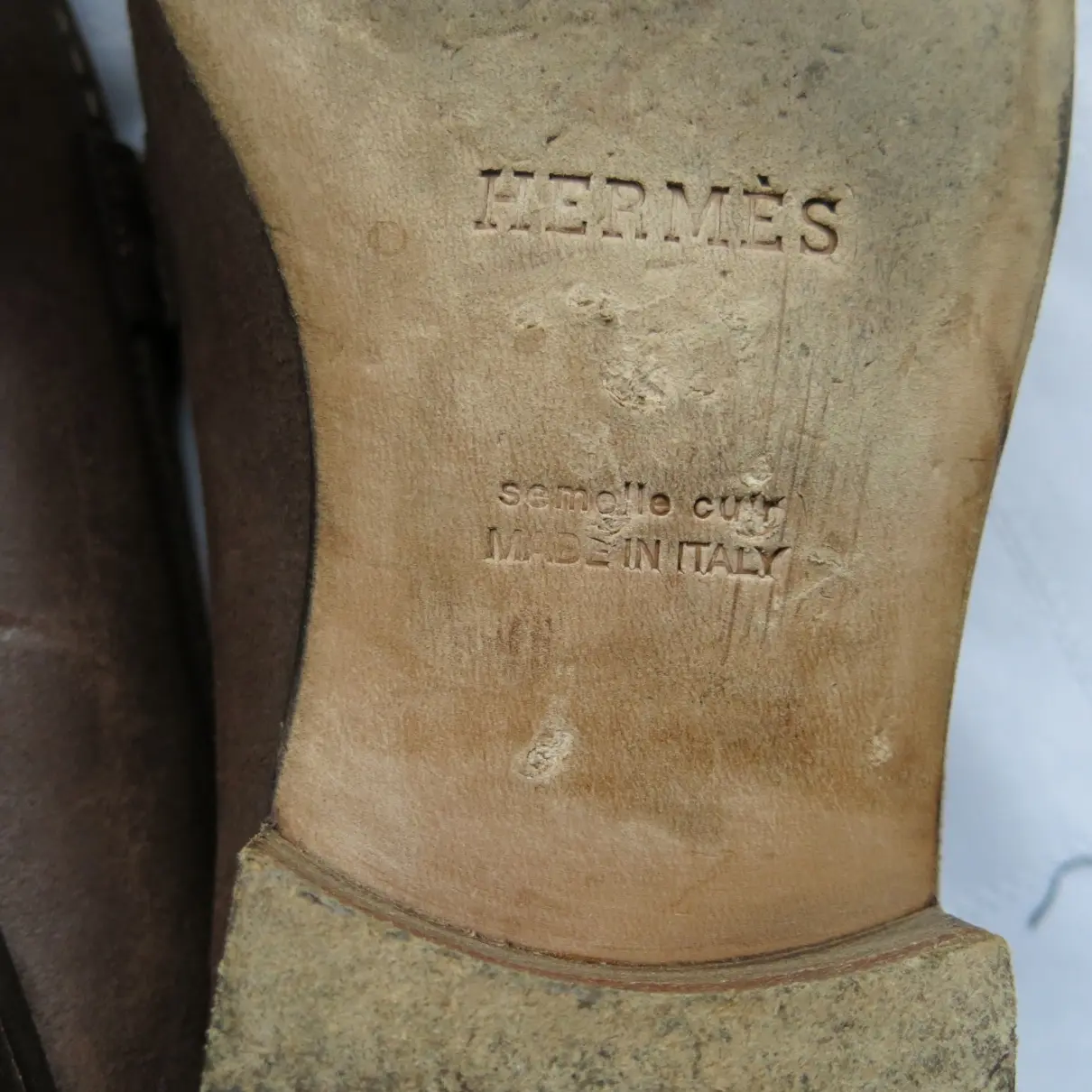 Leather flats Hermès - Vintage