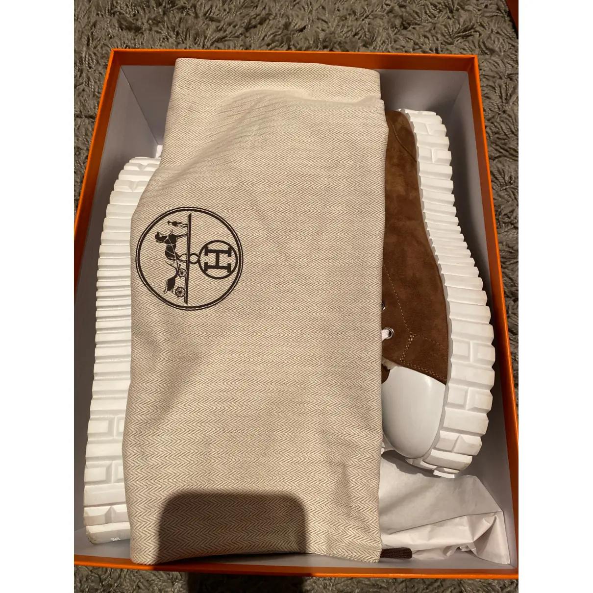Leather high trainers Hermès