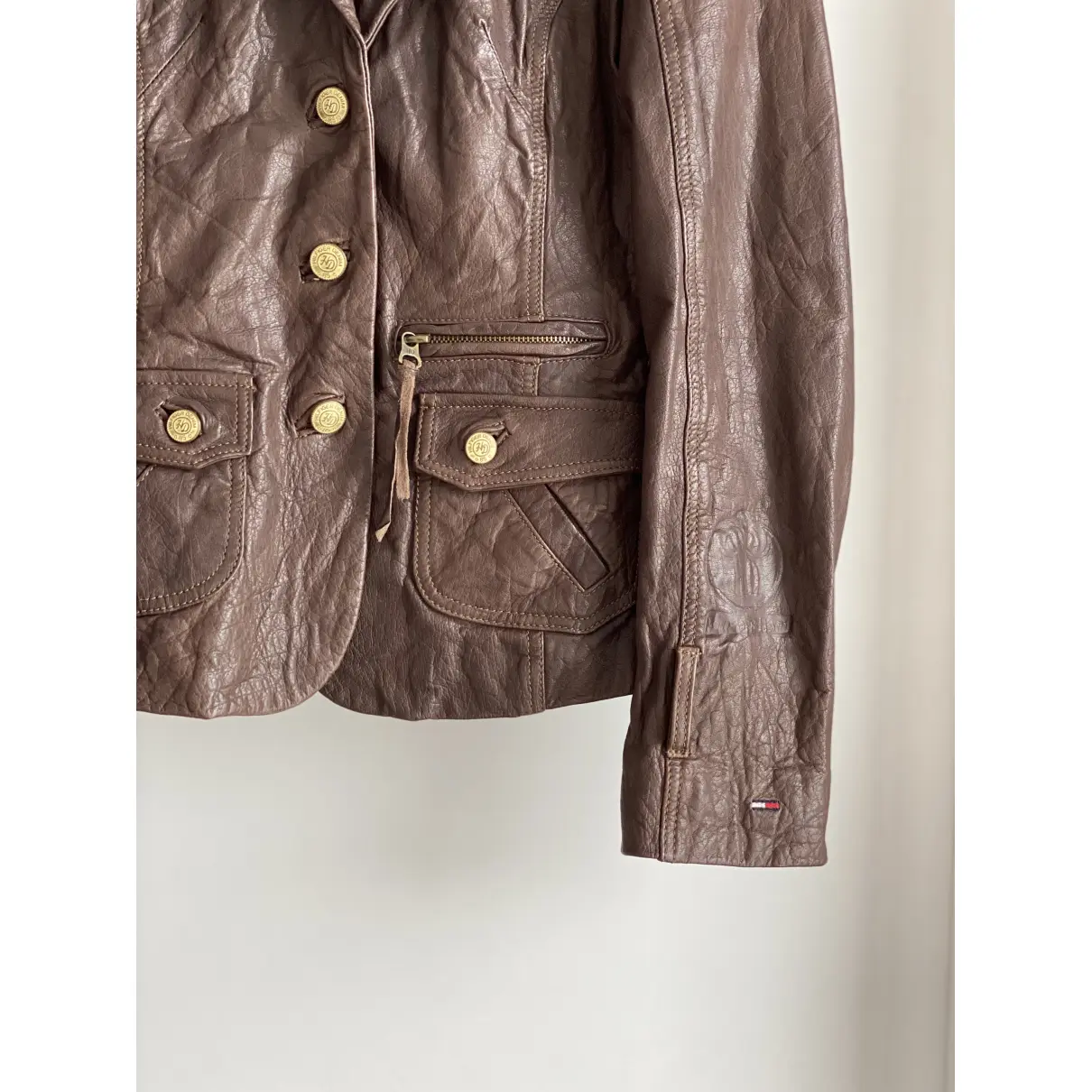 Leather biker jacket Hilfiger Collection