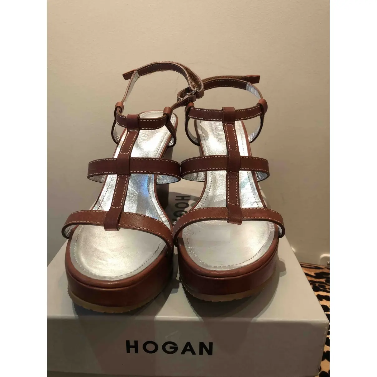 Leather sandal Hogan