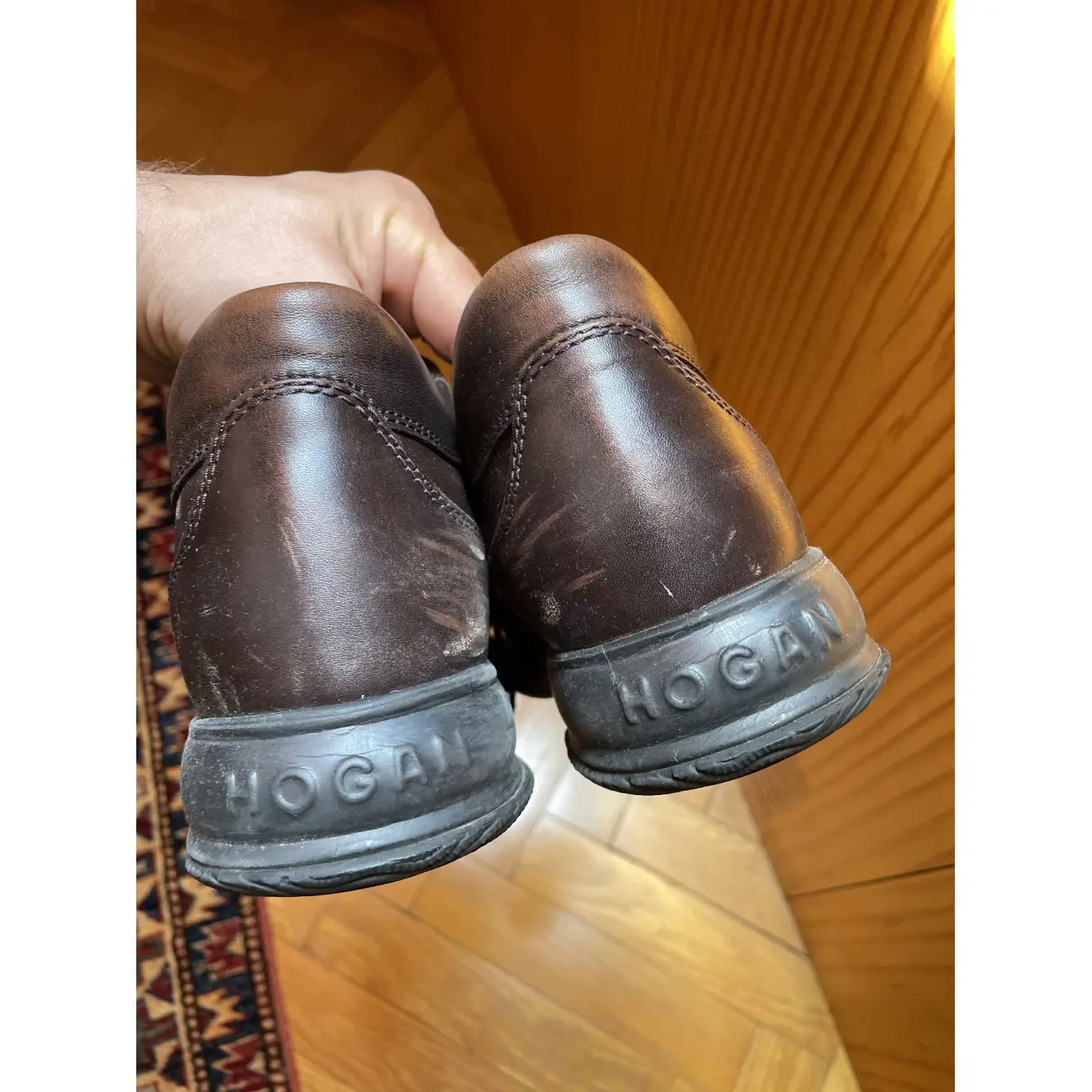 Leather low trainers Hogan - Vintage