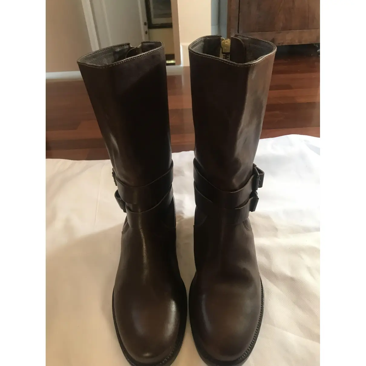 J.Crew Leather biker boots for sale