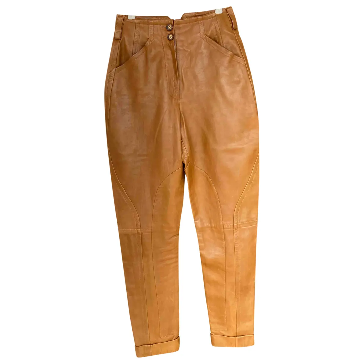 Leather straight pants Jil Sander