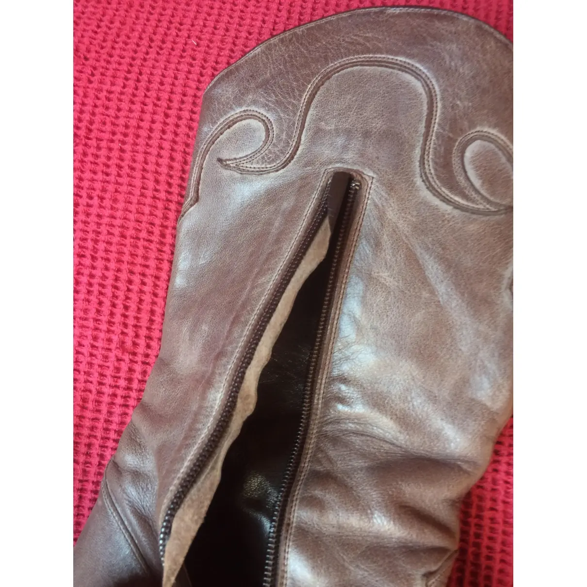 Leather western boots Joseph