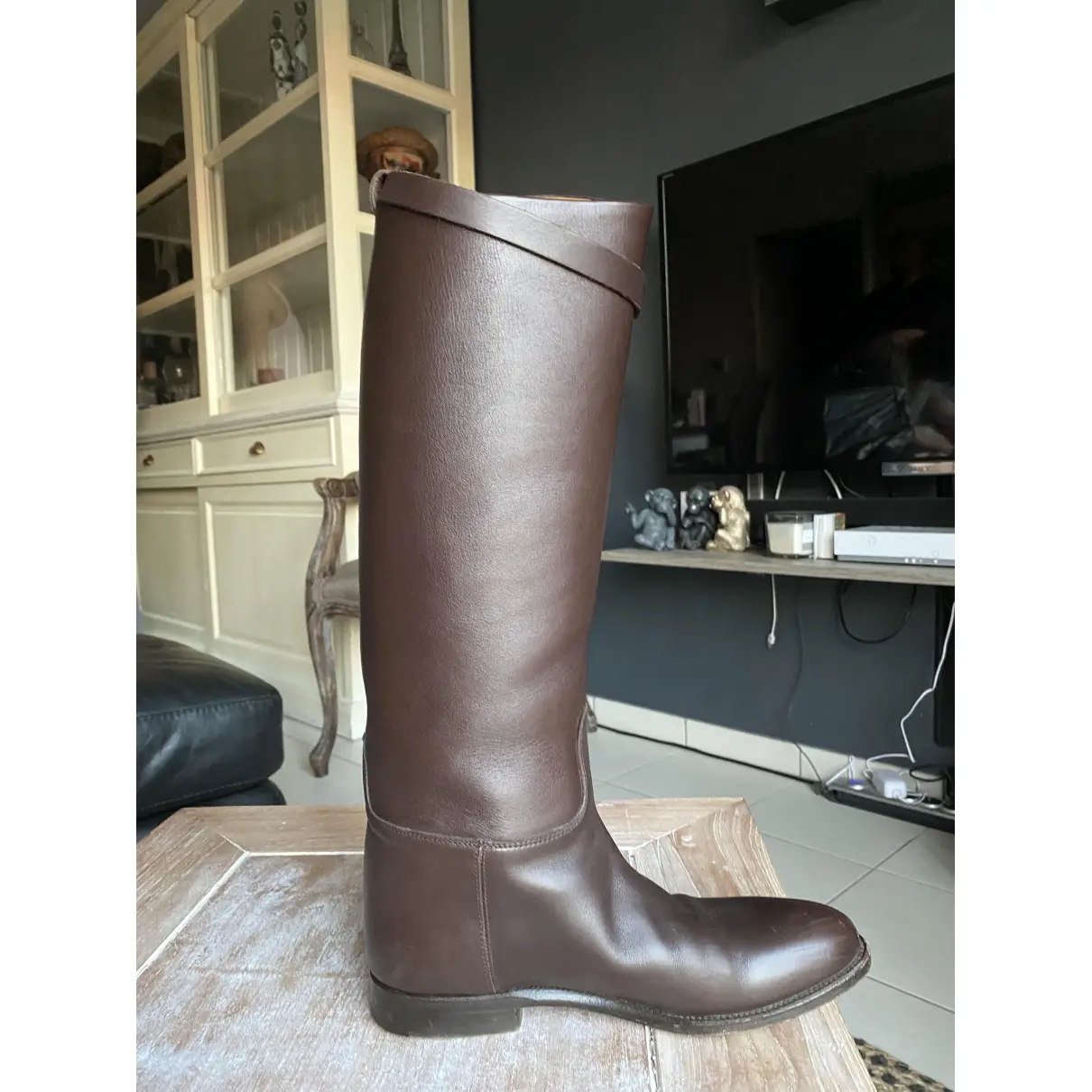 Jumping leather riding boots Hermès