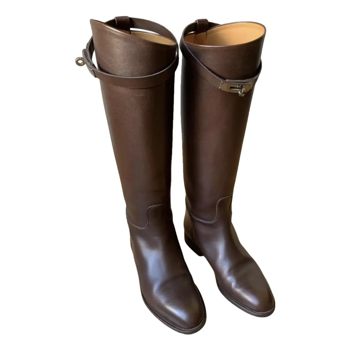 Jumping leather riding boots
