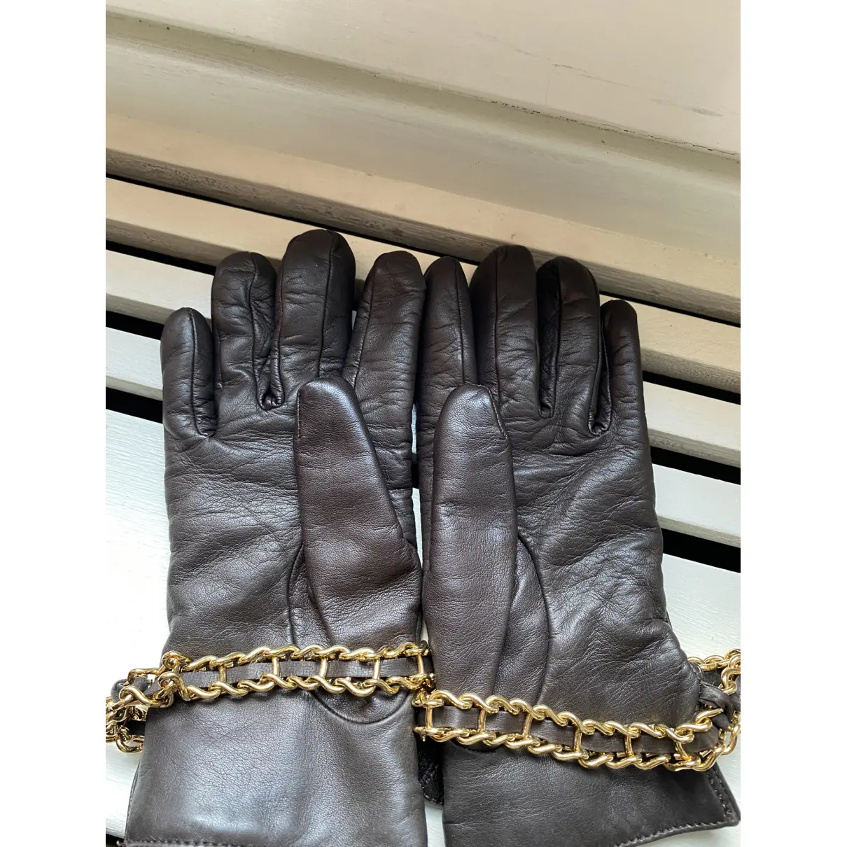Buy Just Cavalli Leather gloves online - Vintage