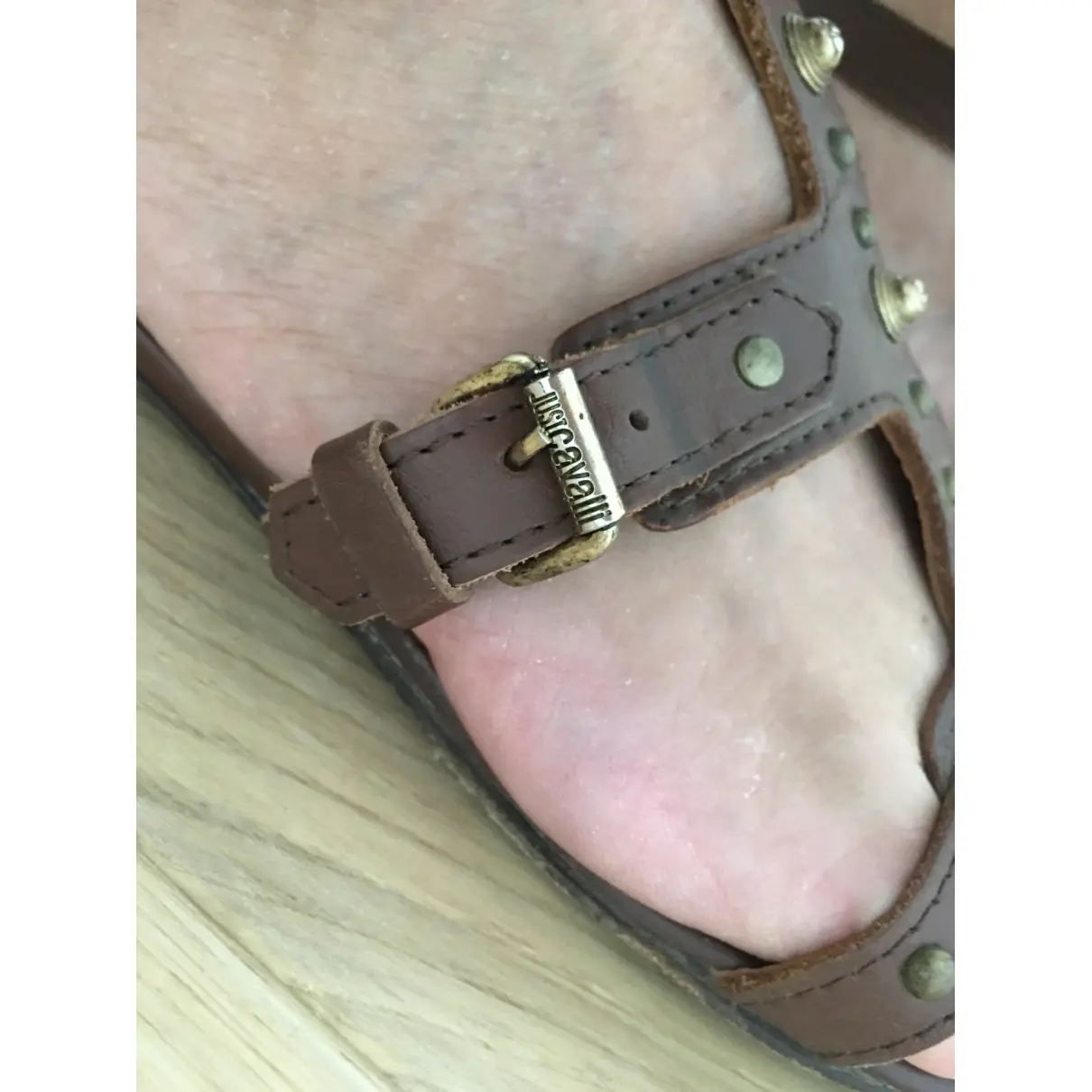 Buy Just Cavalli Leather sandal online