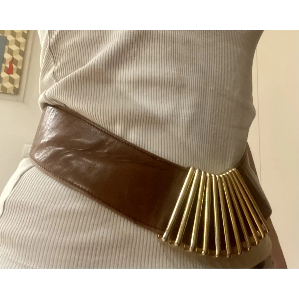 Leather belt Karl Lagerfeld - Vintage