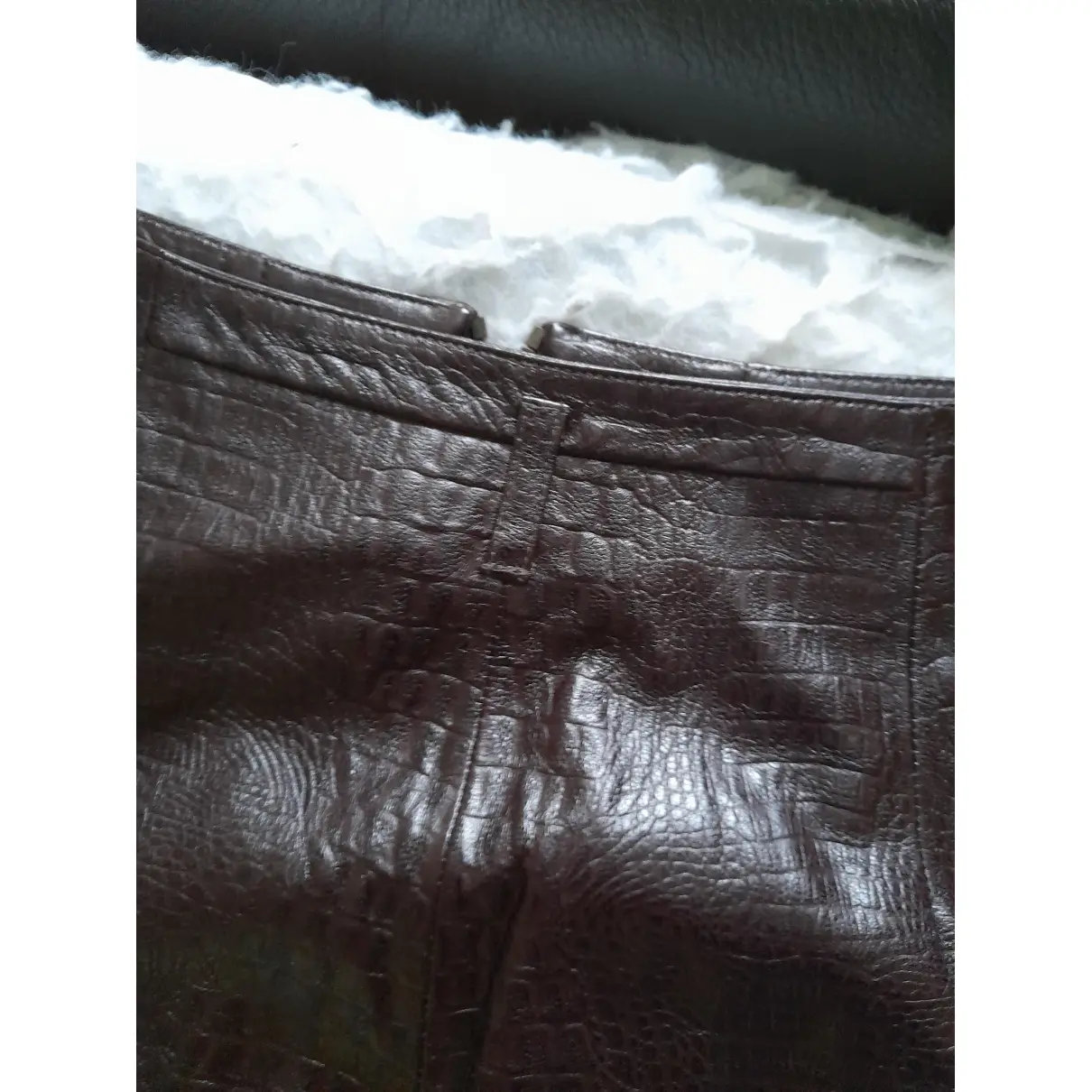 Leather skirt Kenzo - Vintage