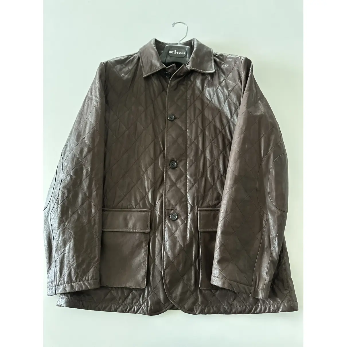 Leather jacket Kiton
