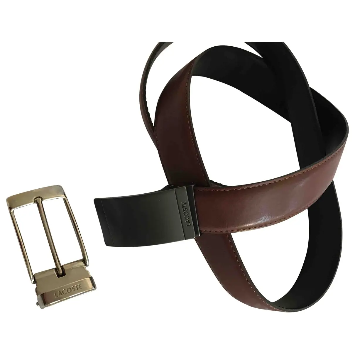 Leather belt Lacoste - Vintage