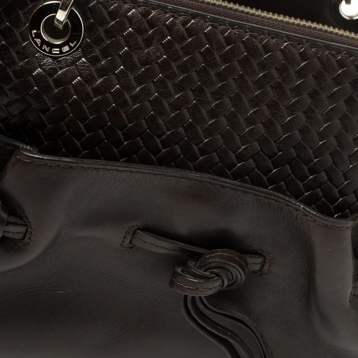 Leather handbag Lancel