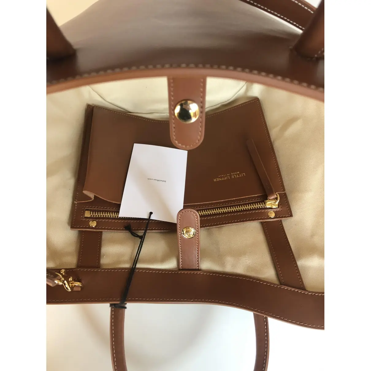 Leather tote Little Liffner