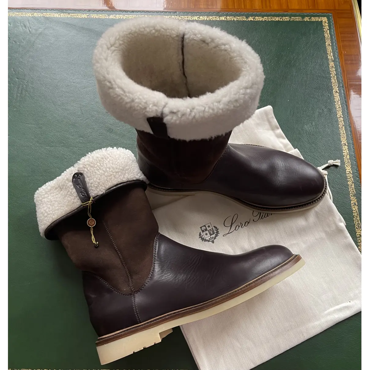 Leather boots Loro Piana