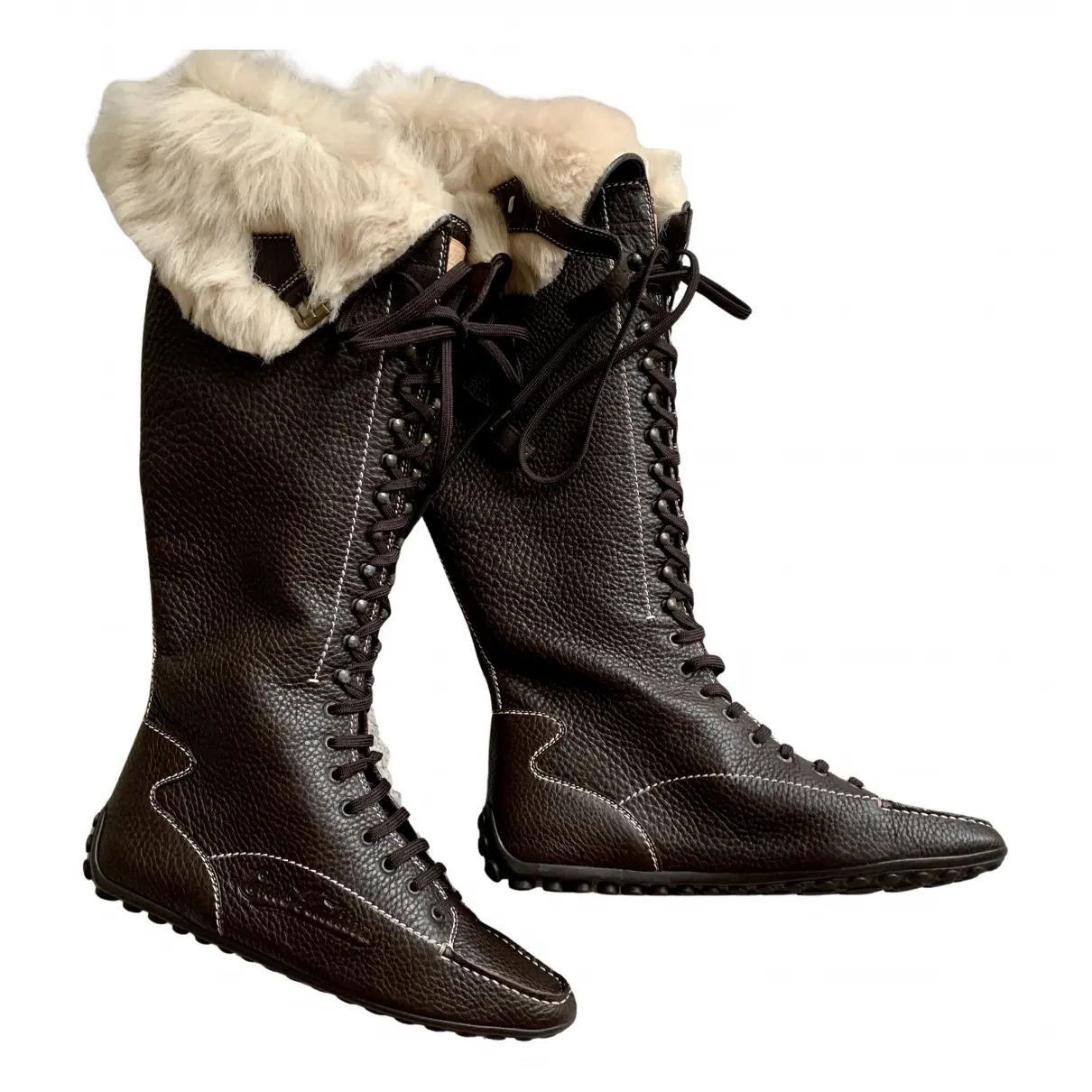 Leather snow boots Louis Vuitton