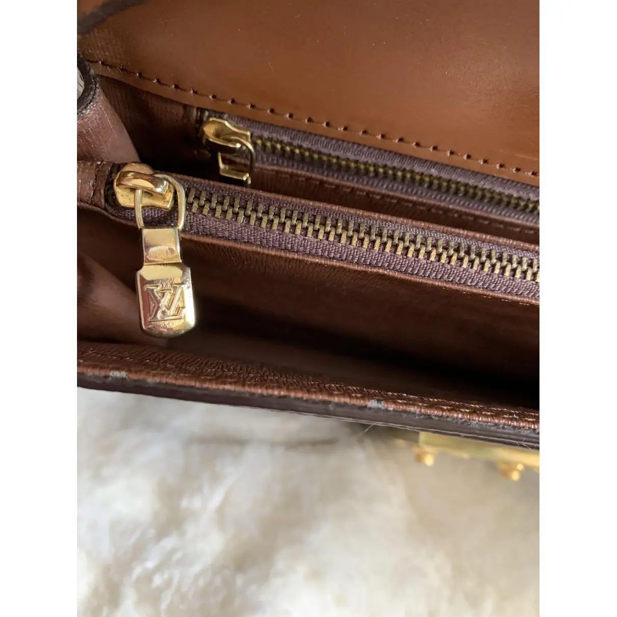 Leather clutch bag Louis Vuitton - Vintage
