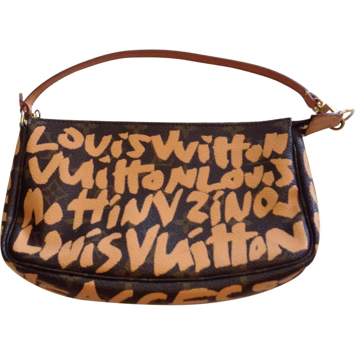 Brown Leather Clutch bag Louis Vuitton