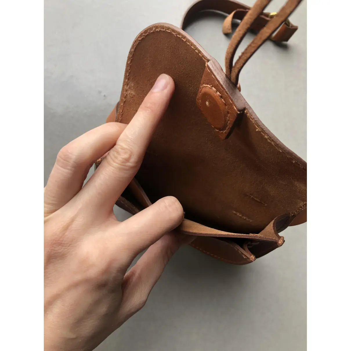 Leather handbag Madewell