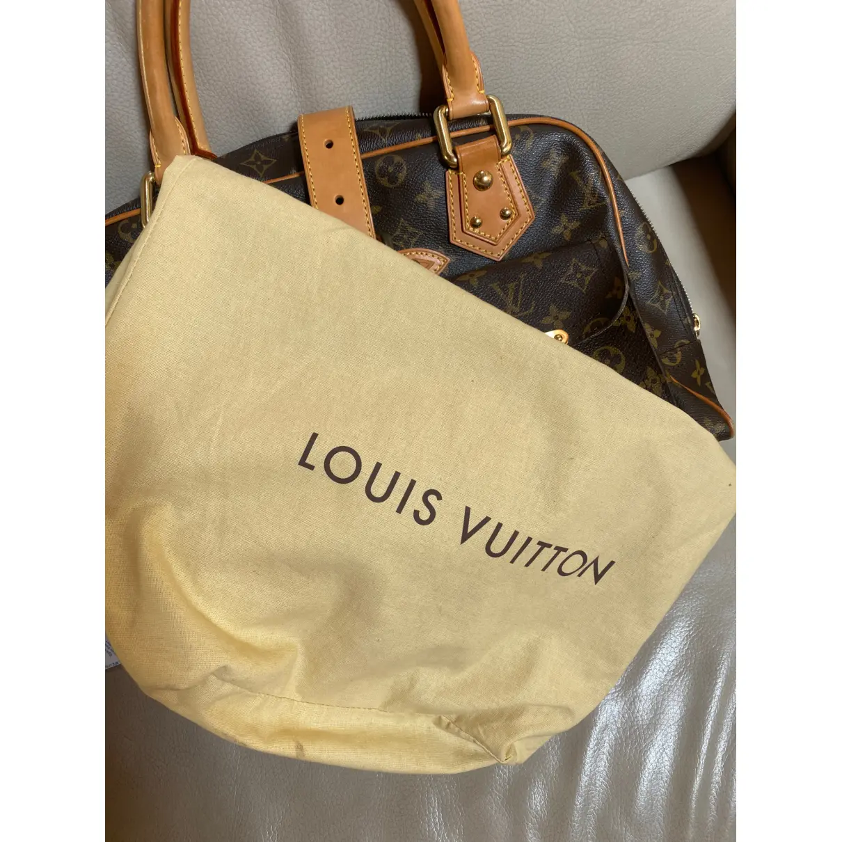 Buy Louis Vuitton Manhattan leather handbag online - Vintage